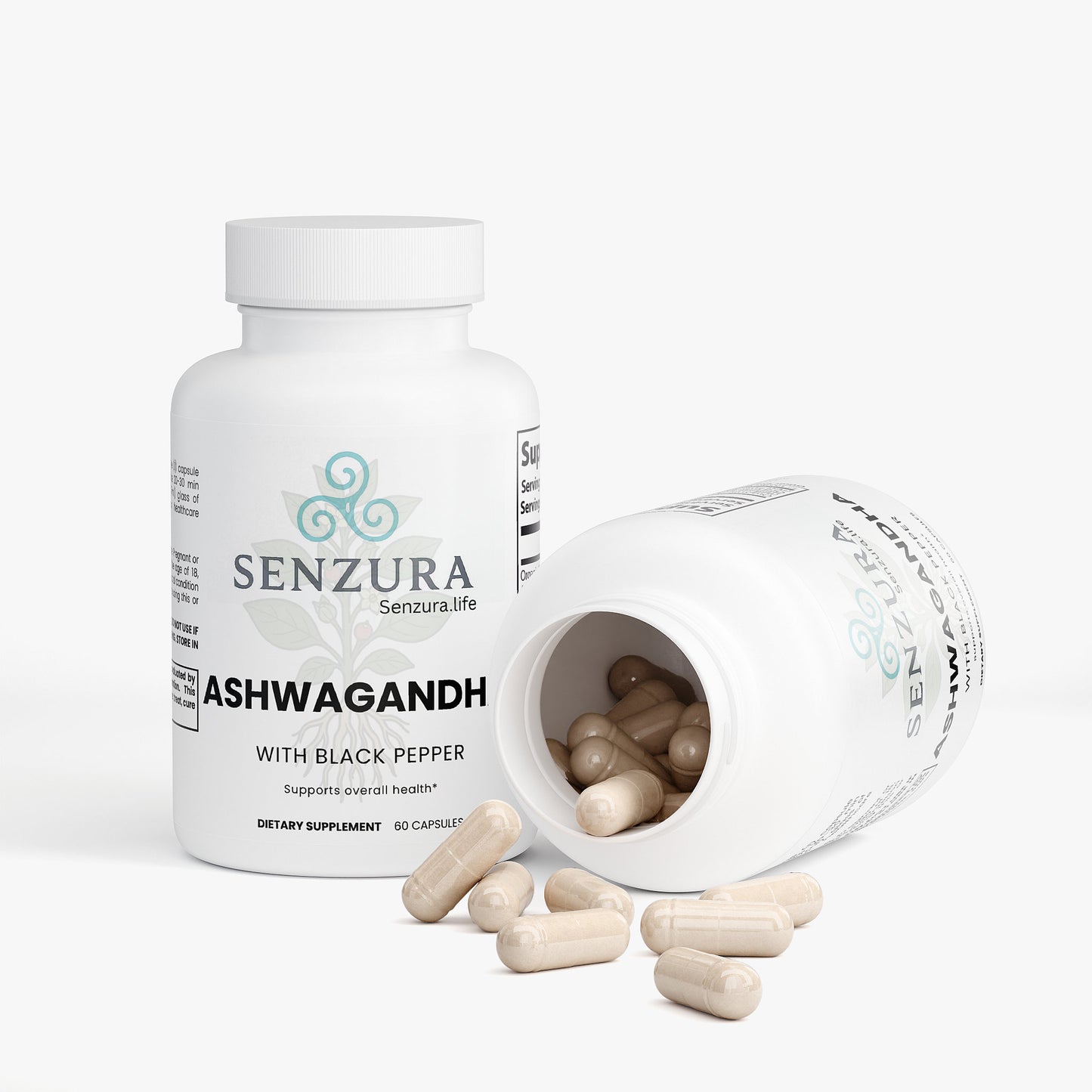 Senzura Adaptogen+ Vegan Herbal Supplement for Calm Energy and Mental Clarity