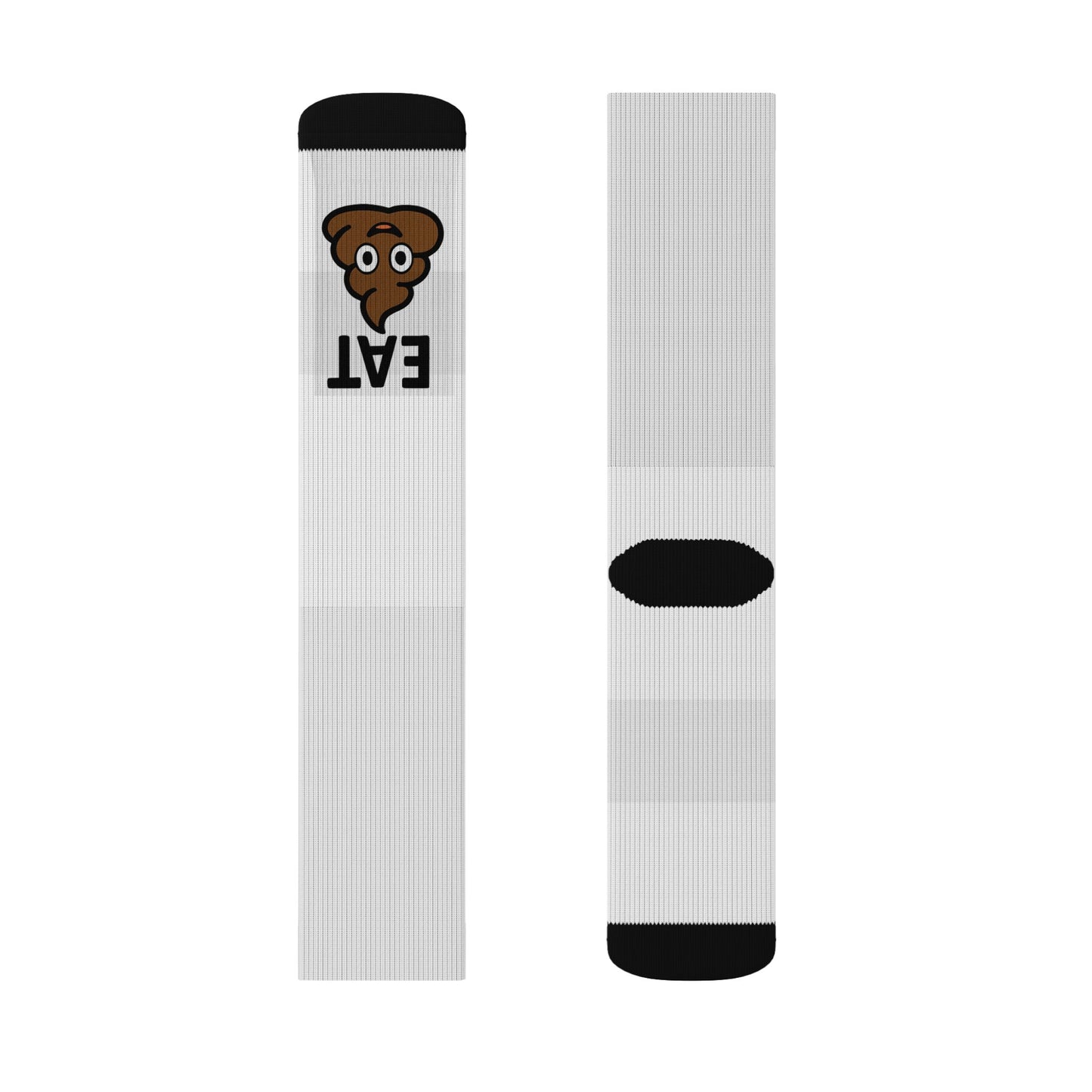 Funny Sublimation Socks with Cute 'Shit' Design