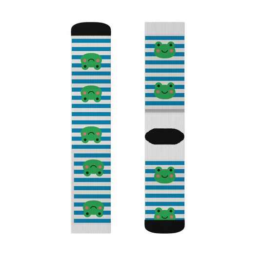 Frog Pattern Sublimation Socks - Fun and Whimsical Design for All Ages -FREE SHIPPING