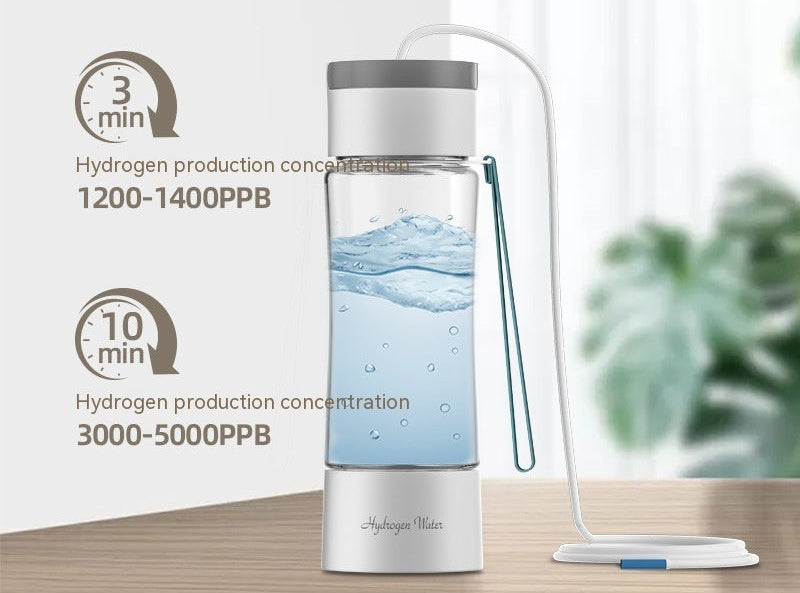 Hydrogen-Rich Water Bottle – Tritan, Self-Cleaning Electrolytic Cup | High-Concentration Hydrogen Infusion