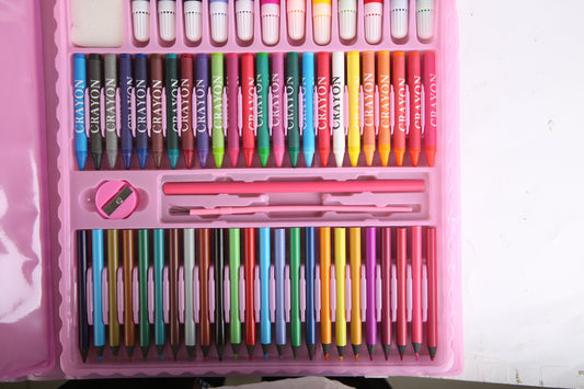 208Pcs Drawing Art Kit Art Supplies For 3 To 12Years Old Girls Boys Art Storage Box With Double Sided Trifold Easel Oil Pastels Crayons Colored Pencils Watercolors Pens Markers Gift For Kids